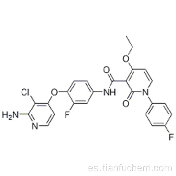 N- [4 - [(2-Amino-3-cloropiridin-4-il) oxi] -3-fluorofenil] -4-etoxi-1- (4-fluorofenil) -2-oxo-1,2-dihidropiridina-3 -carboxamida CAS 1025720-94-8